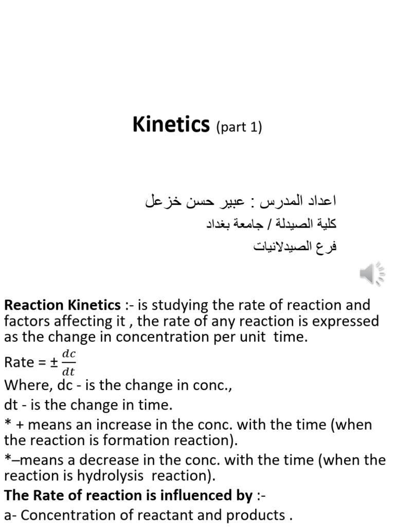Kinetics Part 1 | PDF | Reaction Rate | Chemical Kinetics