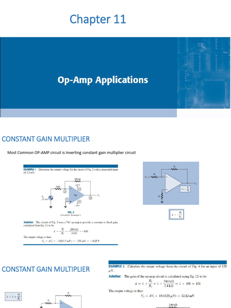 CH 11 OPAmp Applications | PDF | Operational Amplifier | Electricity