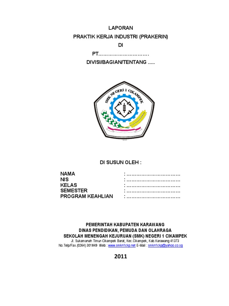 Format Laporan Prakerin