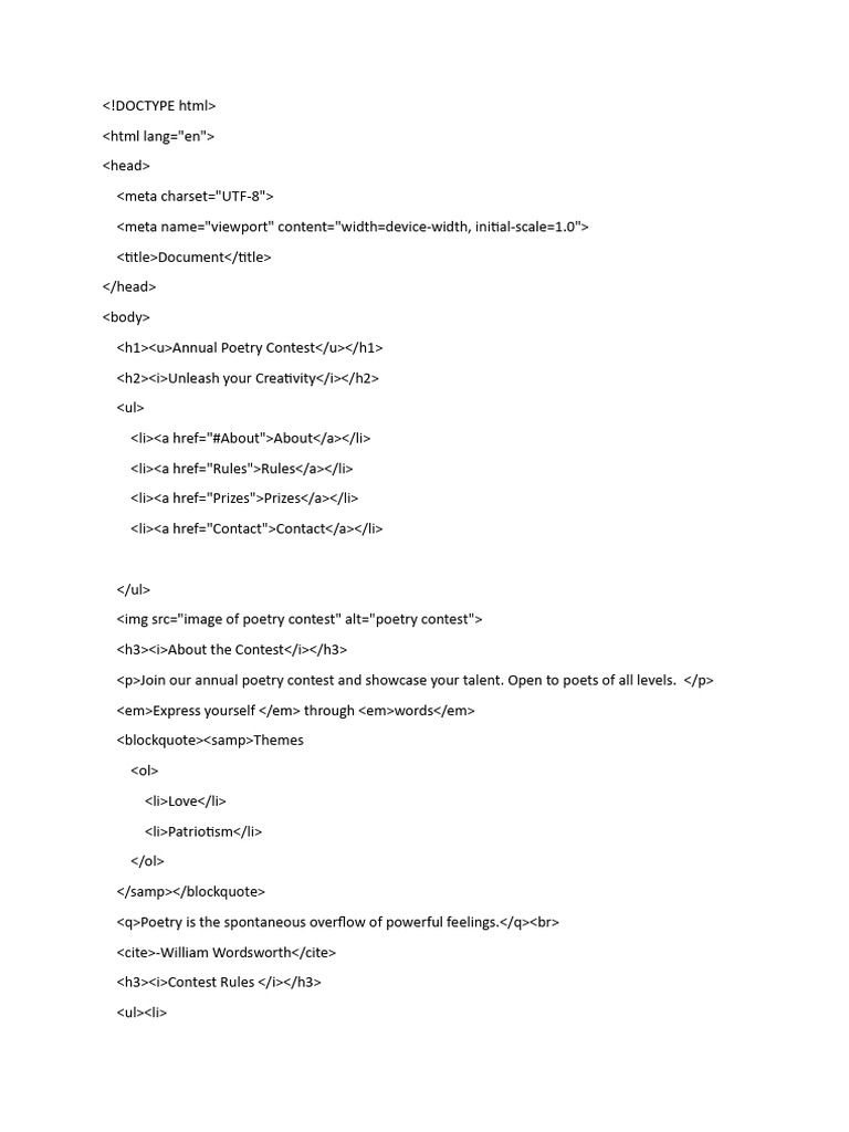 Doctype HTML | PDF