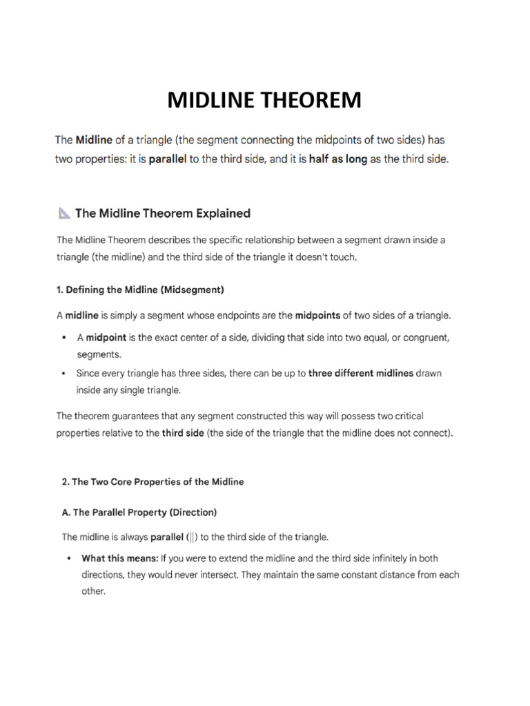Midline Theorem | PDF