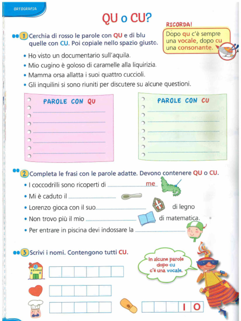 Scanneriz Esercizi CU QU CQU | PDF