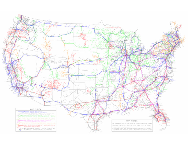 Greyhound and Amtrak Map | PDF