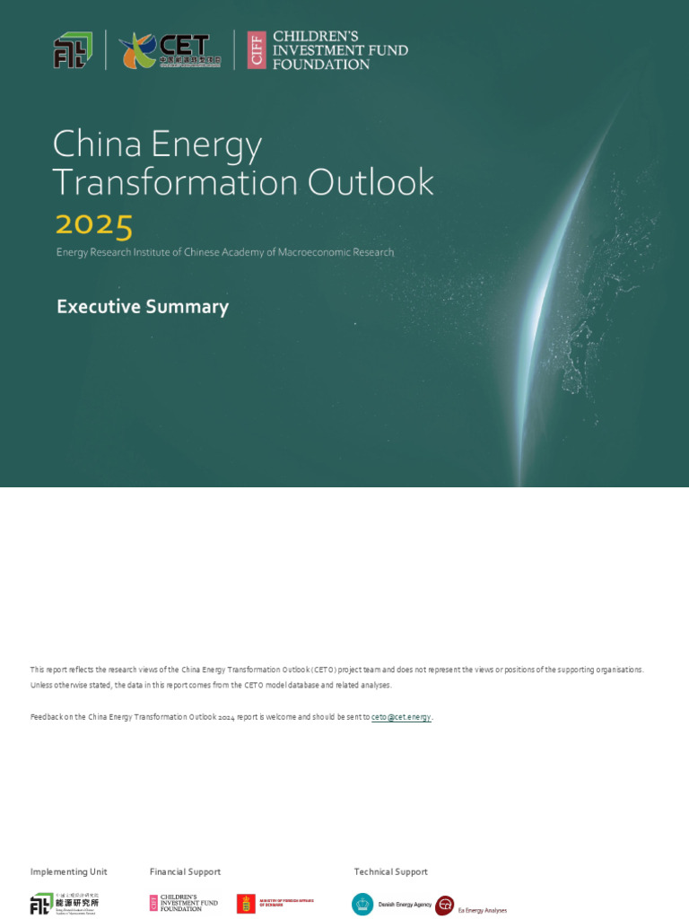 CET China Energy Transformation Outlook 2025 Executive Summary 20251112 ...