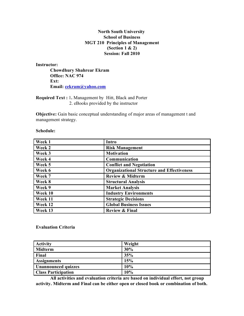 Course Outline | PDF