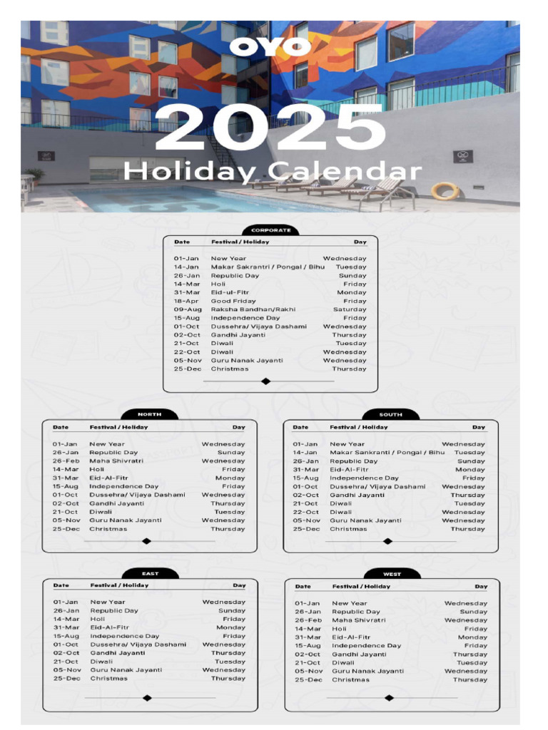 Holiday List For 2025 | PDF