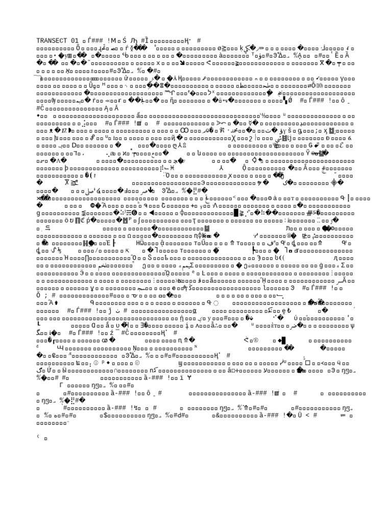 Raw Data Transect 01 - AT2 Collect and Manage Data | PDF