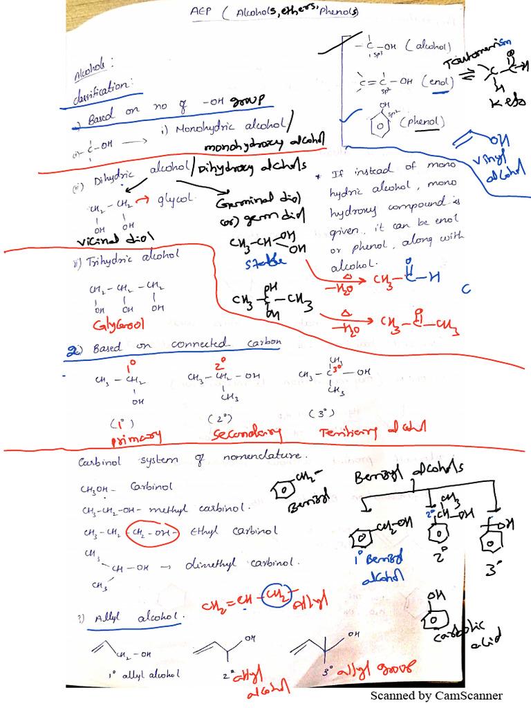 Alcohols, Ethers, Phenols | PDF | Functional Group | Chemistry