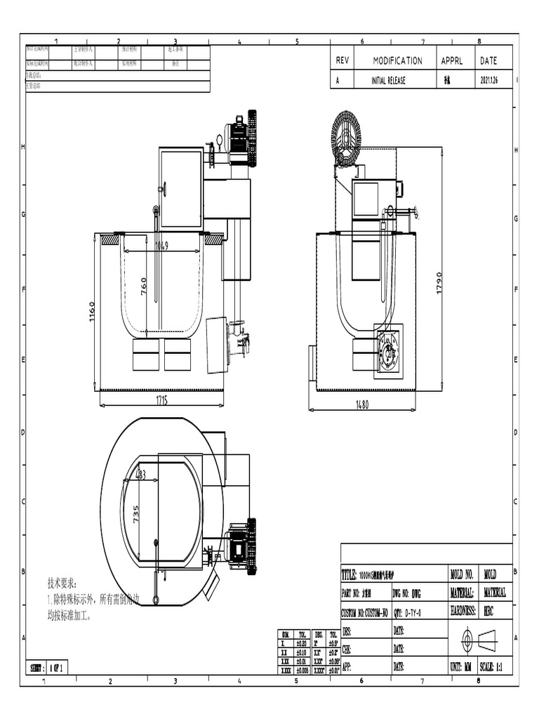 Crucible Furnace Drawing | PDF