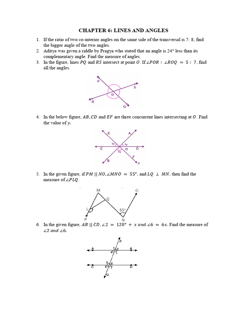 Lines and Angles | PDF