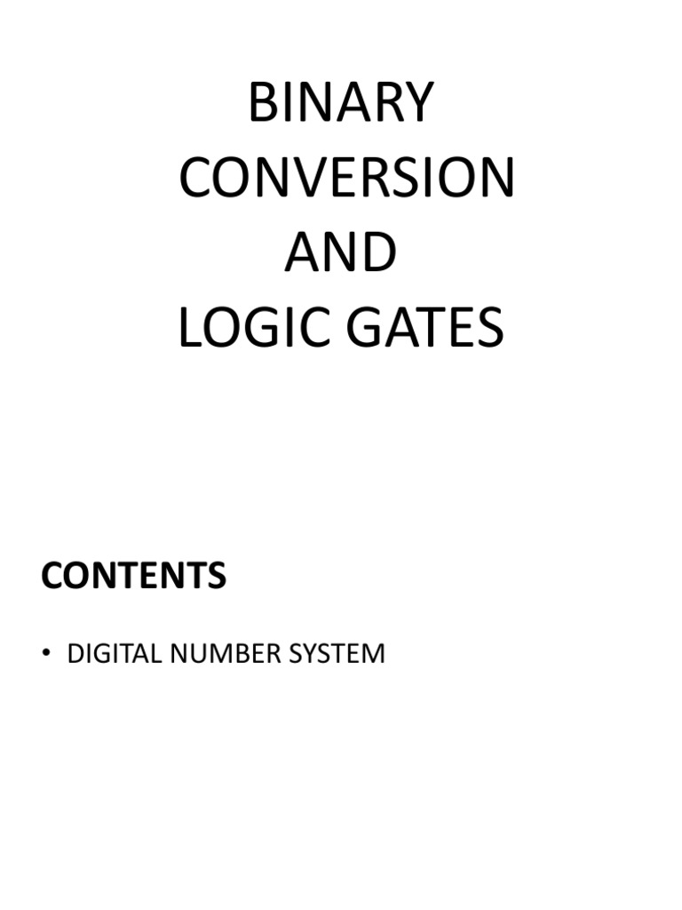 Binary conversion pdf encodings arithmetic