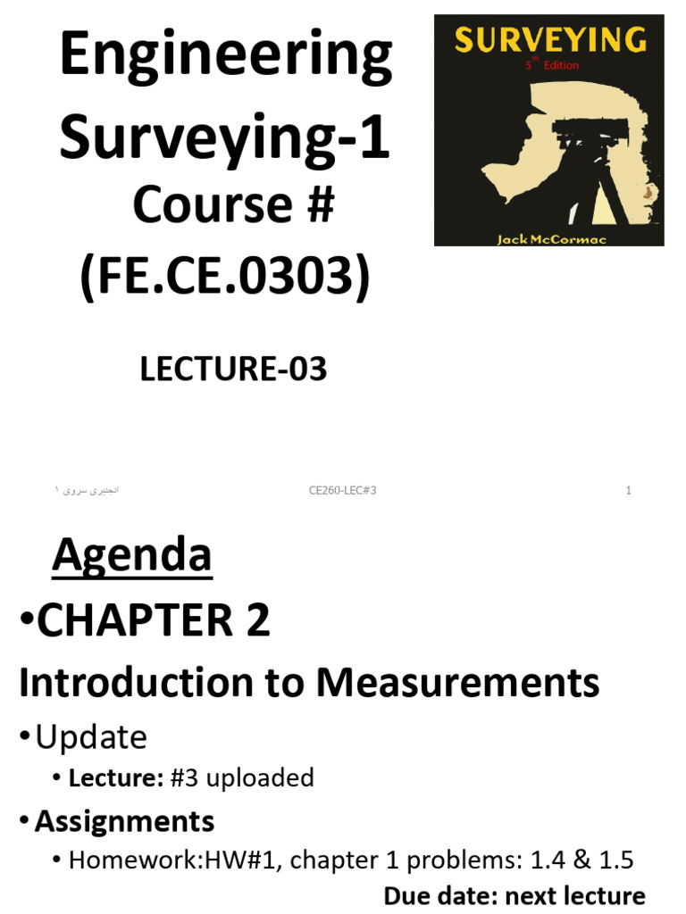 Surveying 1 LEC 3 1404 3 | PDF | Surveying | Accuracy And Precision