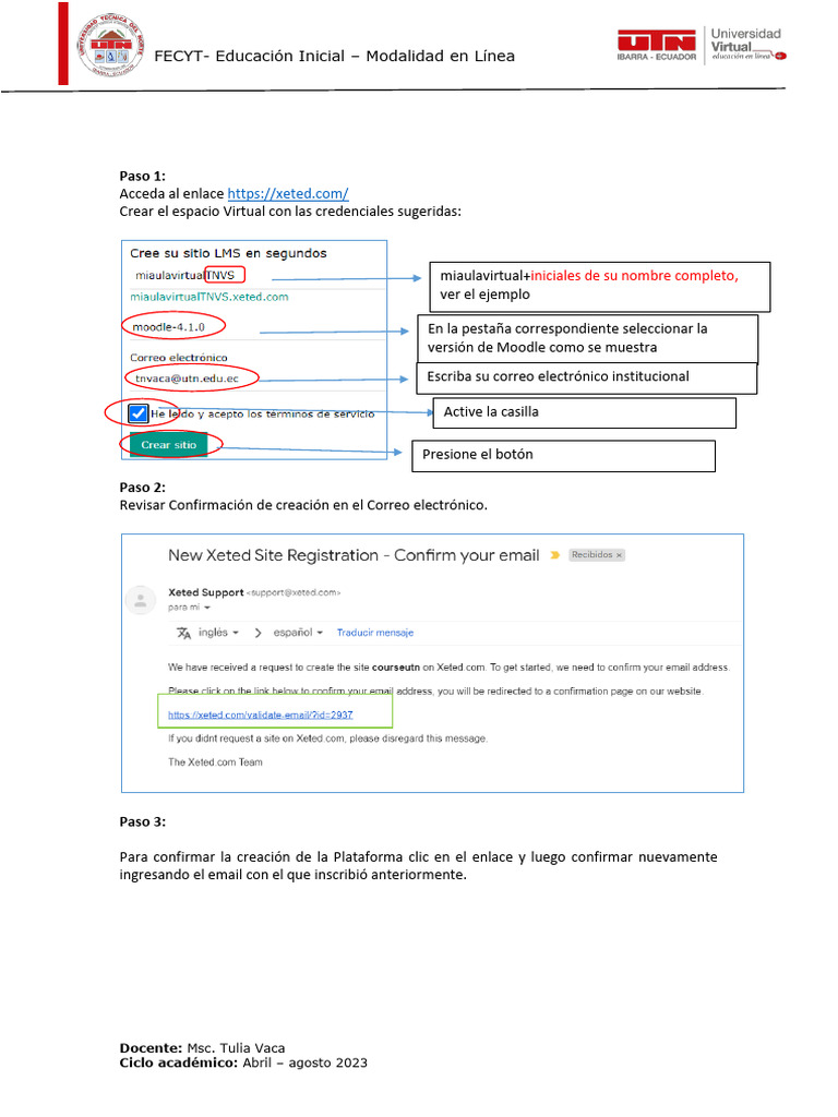 Creación y Acceso A La Plataforma Virtual | PDF