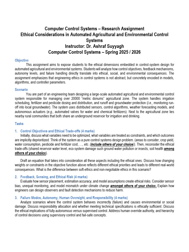 Ethical Agricultural Environmental Control Systems | PDF | Groundwater ...