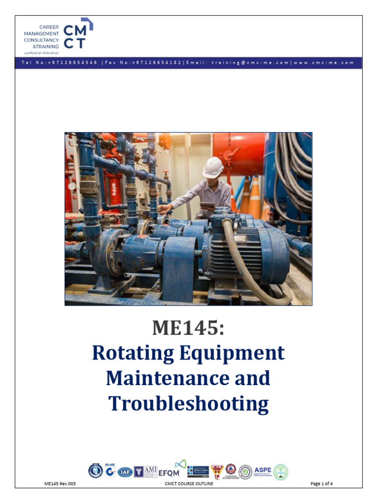 ME145 - Rotating Equipment Maintenance and Troubleshooting | PDF | Pump ...