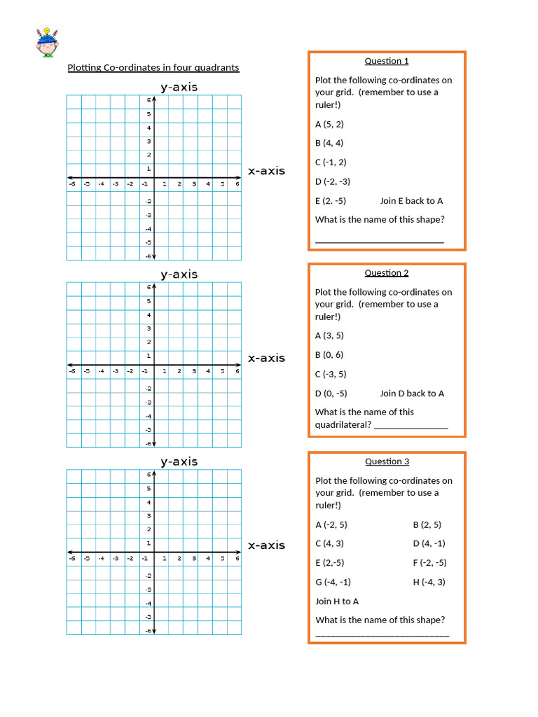 Plotting Coords Sheet 1 5 | PDF