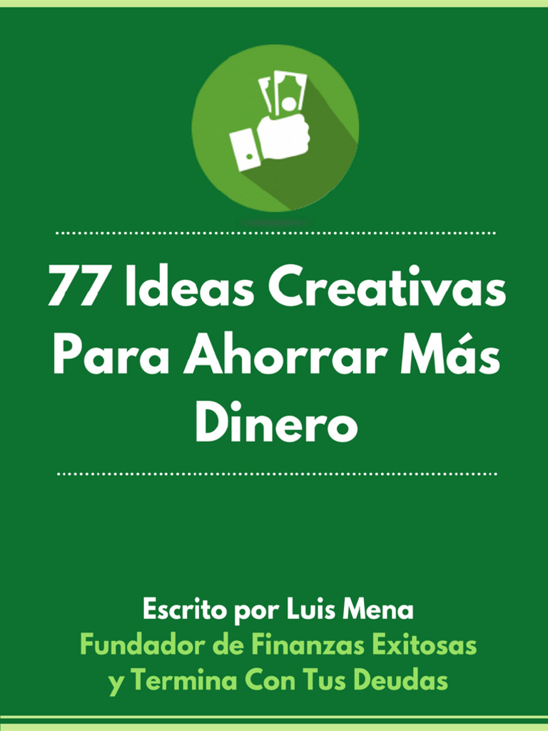 77 Ideas para Ahorrar Dinero | PDF | Interés | Bancos
