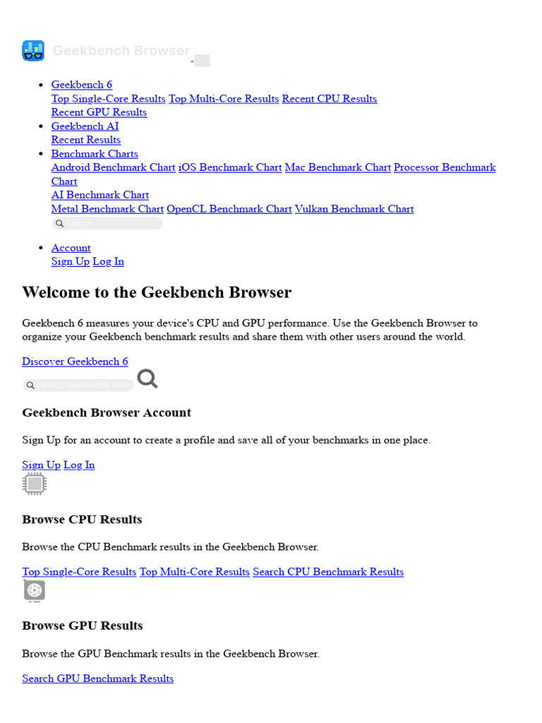 Home - Geekbench | PDF
