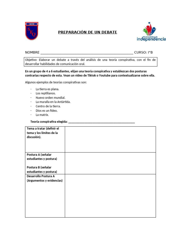 Guía 8 Preparación de Un Debate | PDF