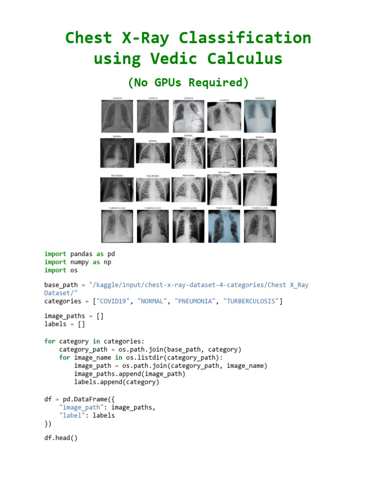 X-Ray Classification Using Vedic Calculus | PDF | Software Engineering ...