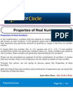 Properties of Real Numbers