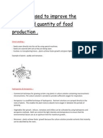 Methods Used To Improve The Quality and Quantity of Food Production .