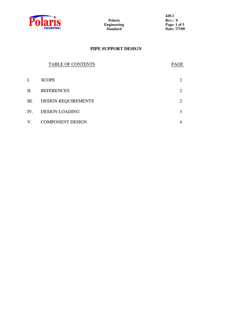 Pipe Support Design Standards | PDF | Pipe (Fluid Conveyance) | Wound