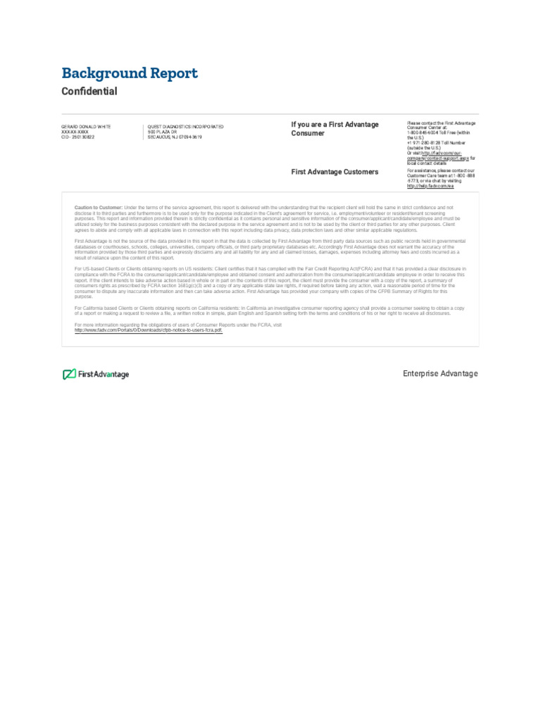 Background Report | PDF | Background Check | Justice