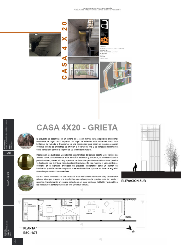 Casa 4 X 20 | PDF | Dormitorio | Techo