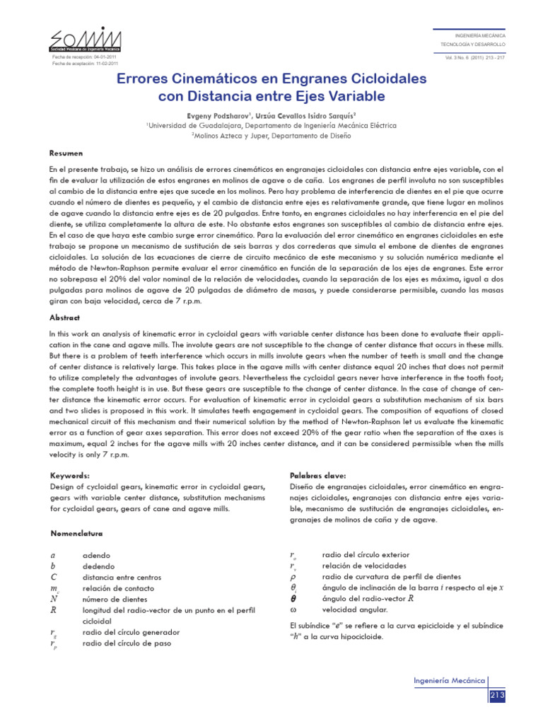 Engrane de Dist Eje Variable | PDF | Geometría analítica