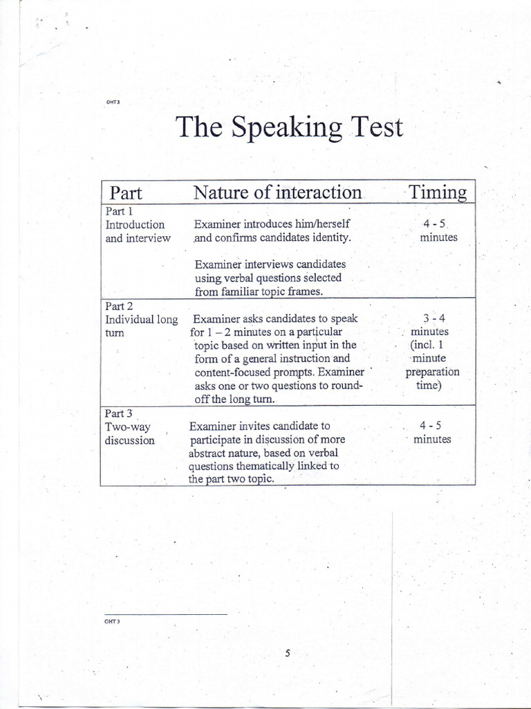 Speaking All 3 Parts (1) | PDF