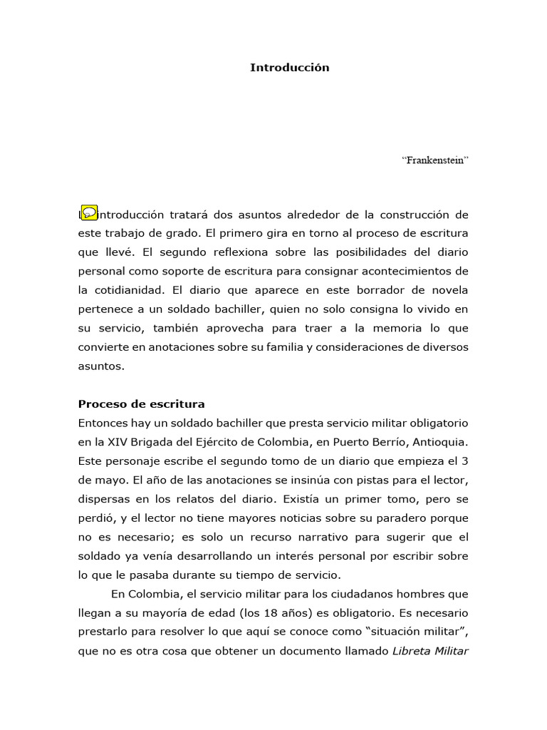 Introducción Alejandro González Noviembre 6-Revisión | PDF | Memoria ...