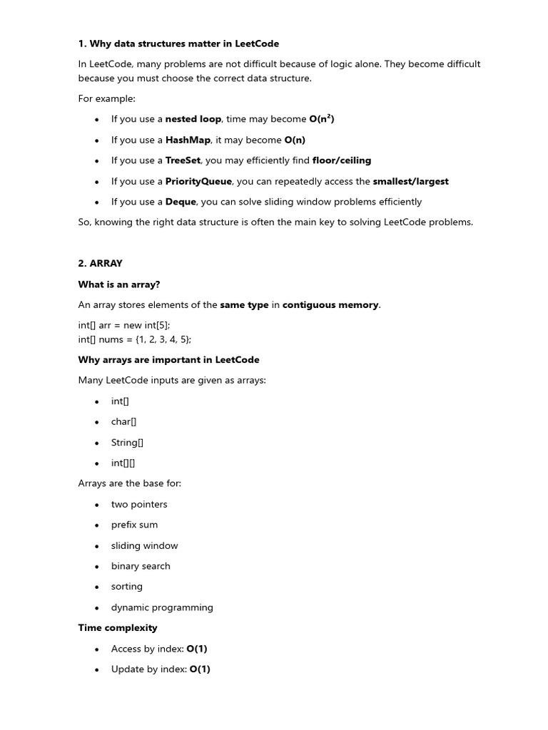 Java Data Structues Used for Leetcode | PDF | Queue (Abstract Data Type ...