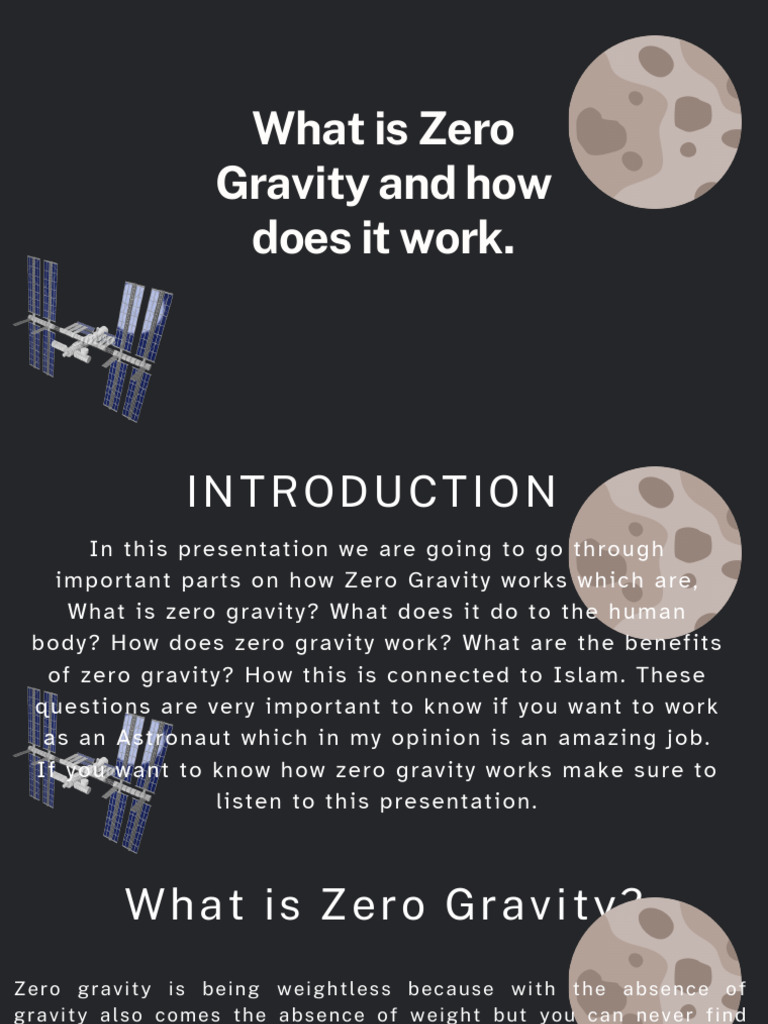 What Is Zero Gravity and How Does It Work. | PDF | Weightlessness ...