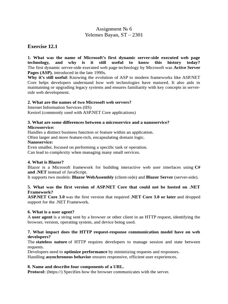 Assignment 6 - Adv - Prog 2 | PDF | World Wide Web | Internet & Web
