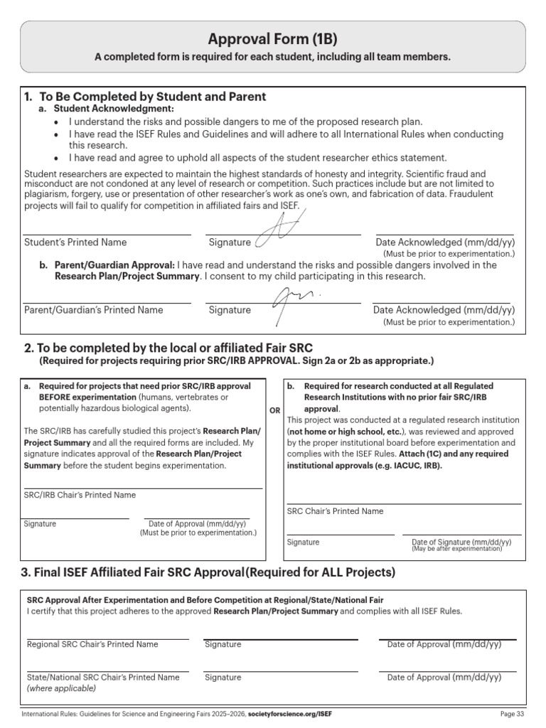 1B Approval Form | PDF | Institutional Review Board