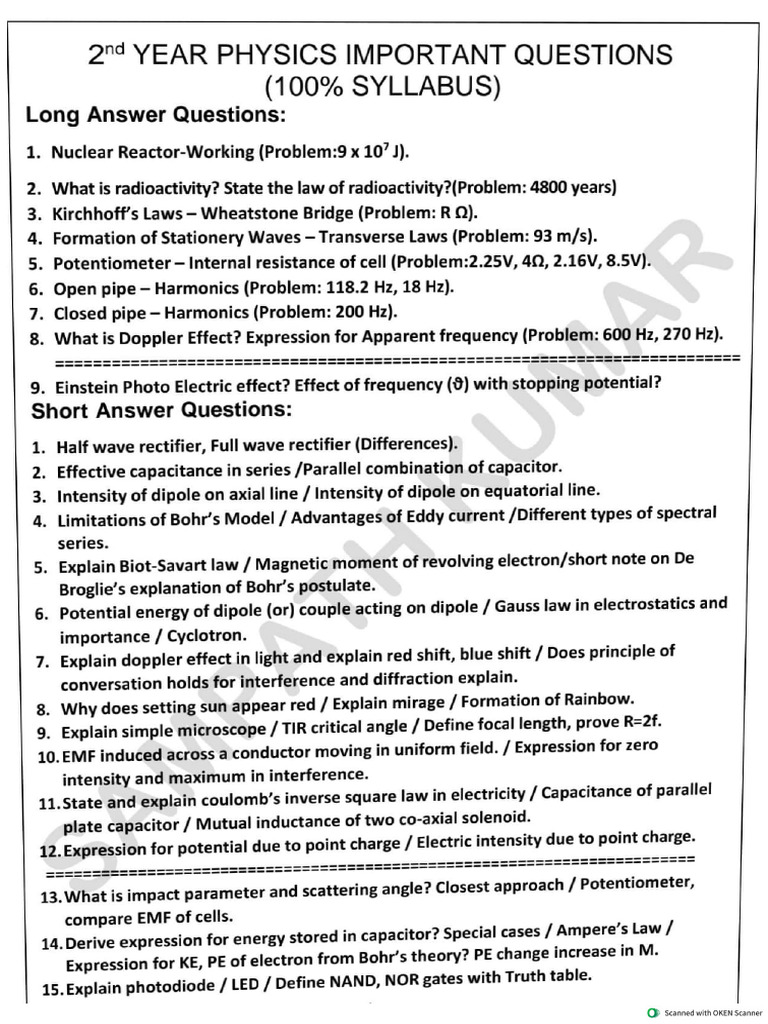 Imp Physics 2 | PDF