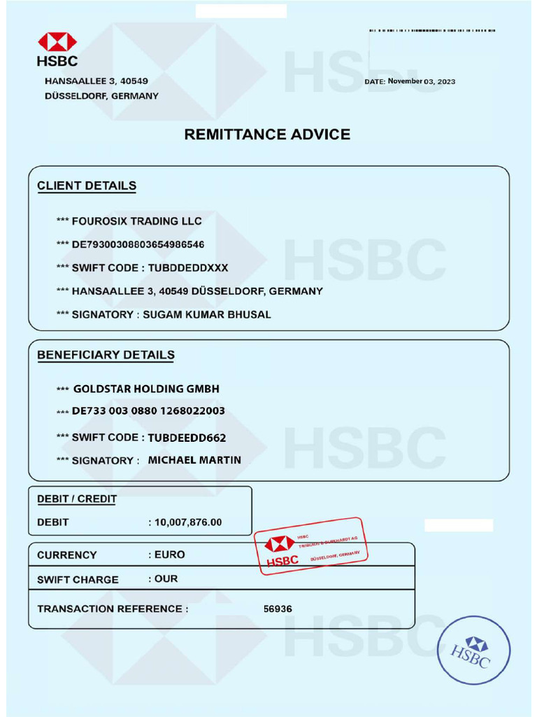 Hsbc Remit Page-0001 | PDF
