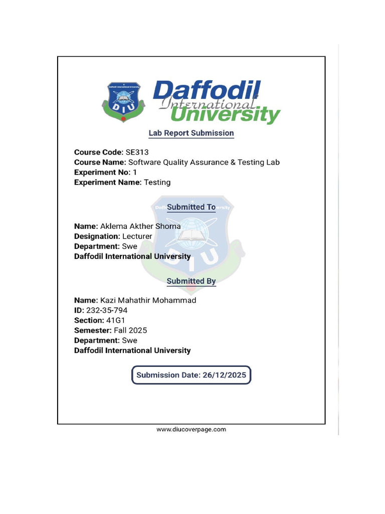 Lab Report - 41G1 | PDF