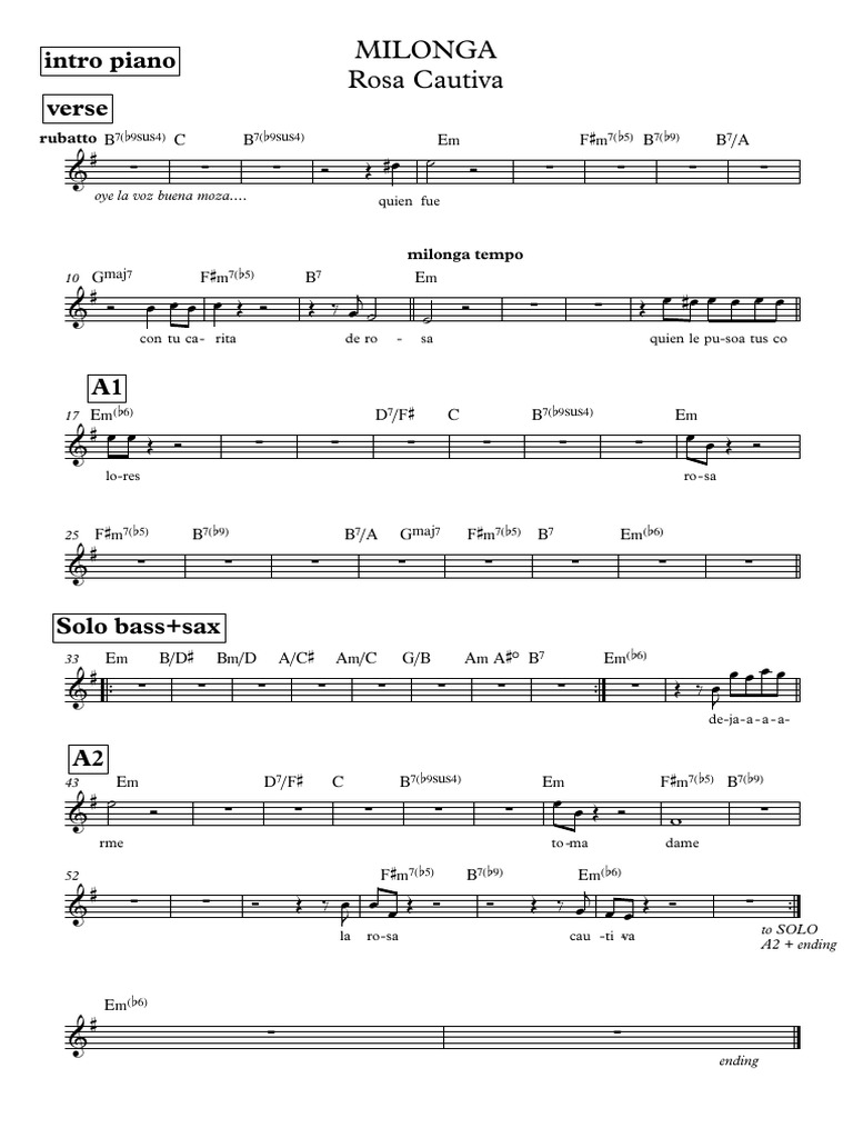 Rosa Cautiva - Full Score | PDF