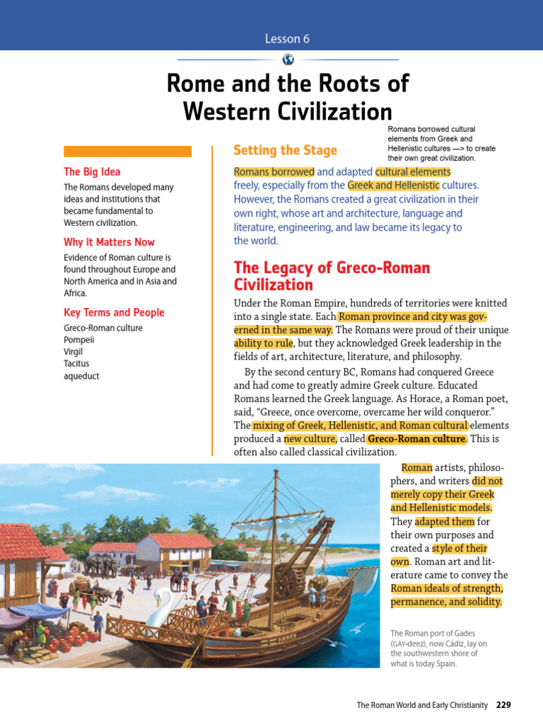 3.4. Rome and The Roots of Western Civilization | PDF | Roman Empire ...