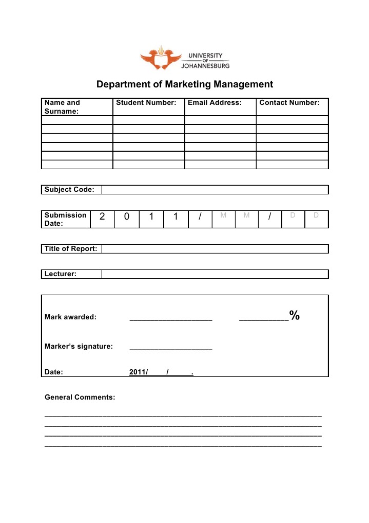 Submission Form Cover Page 2012 | PDF