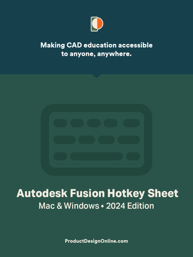 Autodesk Fusion Hotkeys Sheet 2024 ProductDesignOnline v2.1 | PDF ...
