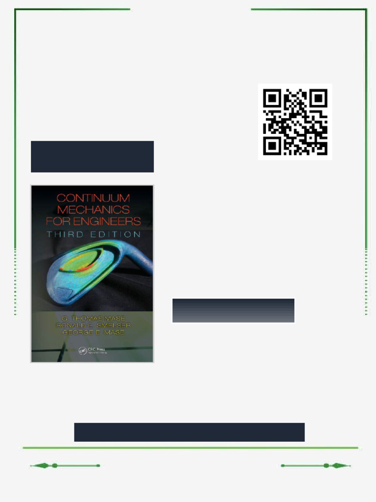 Continuum Mechanics For Engineers 3rd Edition Mase Ebook Testbank ...
