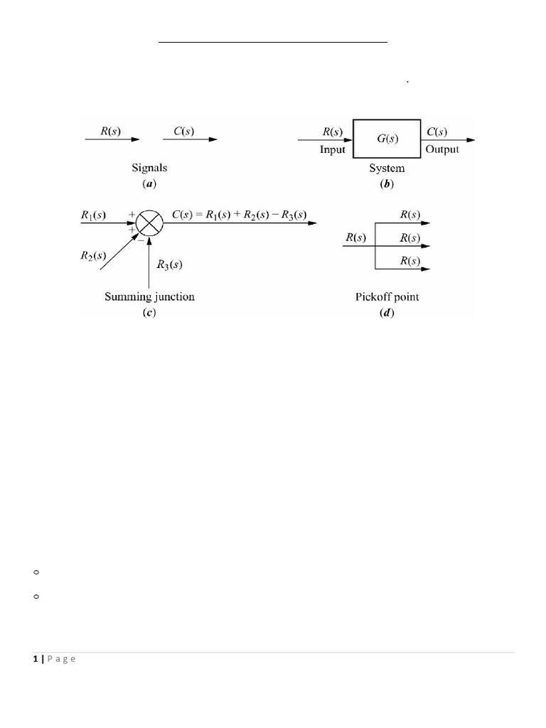 BLOCK DIAGRAM | PDF | Feedback | Function (Mathematics)