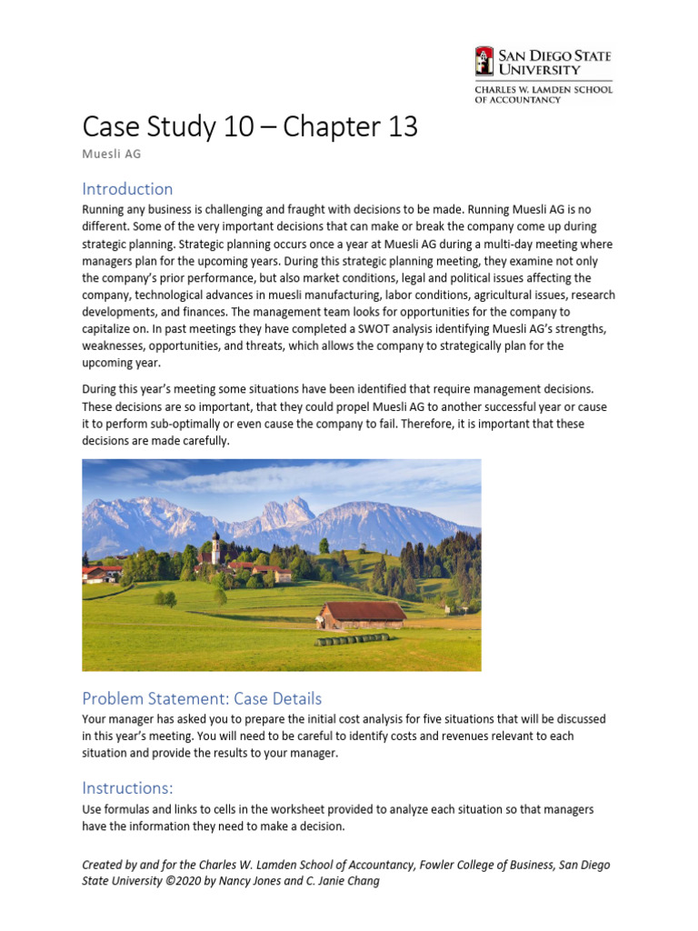 Case Study Chapter 13-1 | PDF | Swot Analysis | Business