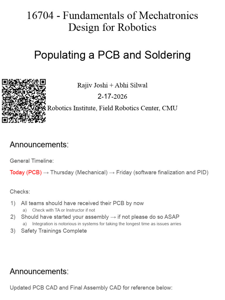 Lecture 11 - Populating PCB + Soldering | PDF | Electricity ...