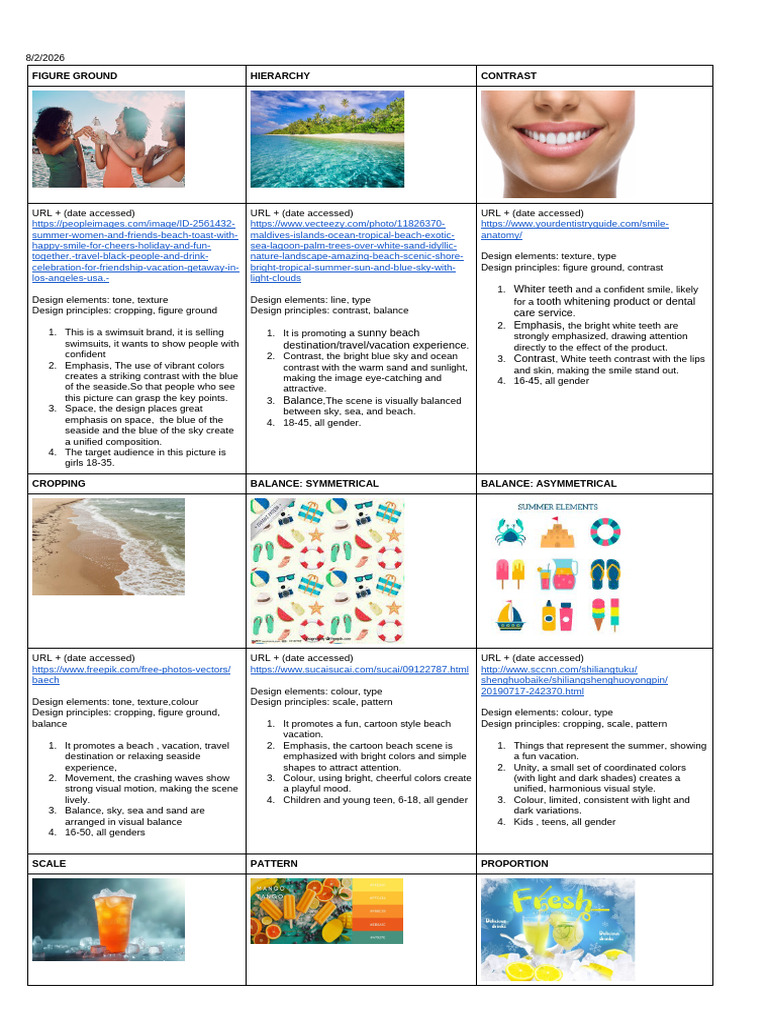Copy of Student Design Elements & Principles Poster Tables | PDF ...