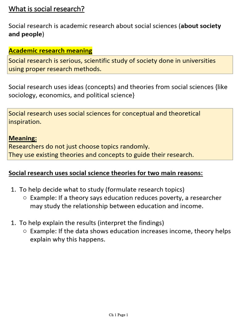 social research - its types and importance | PDF | Theory | Science