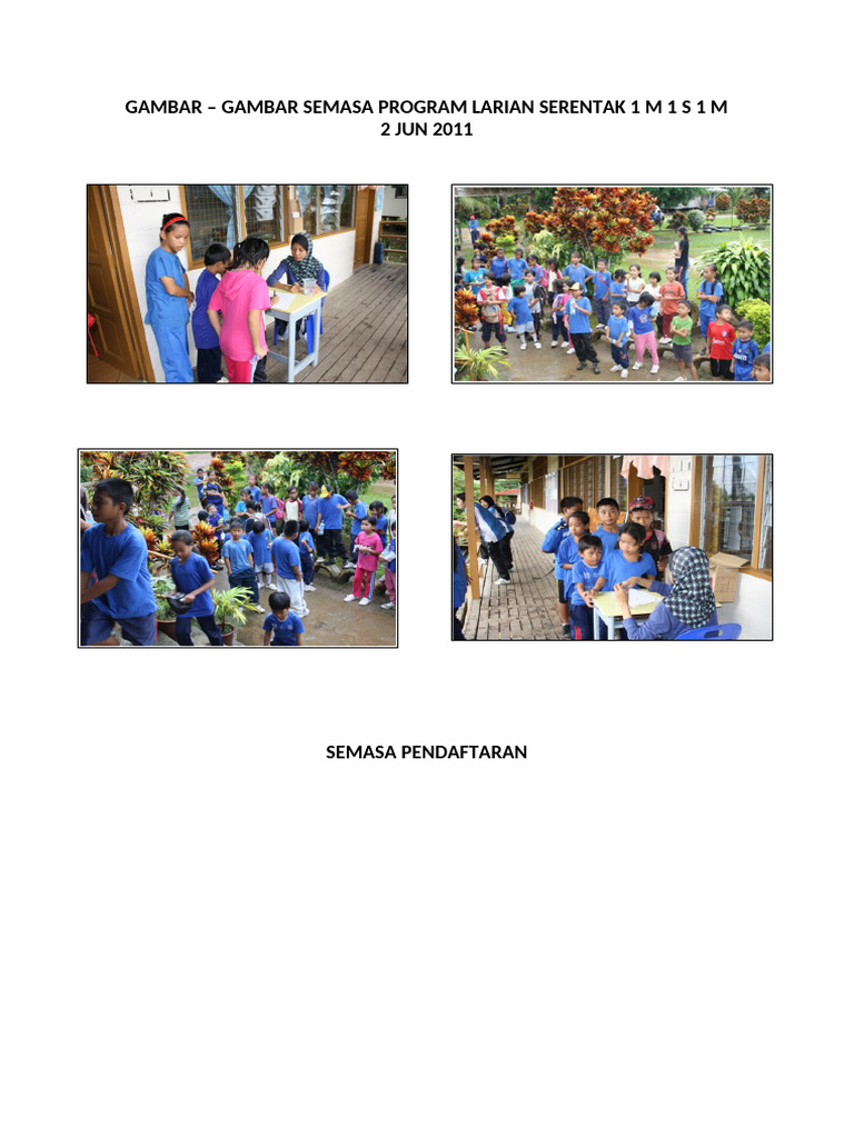 Laporan Program Larian 1M 1S 1M | PDF